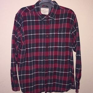 Red Black and White Mens Flannel